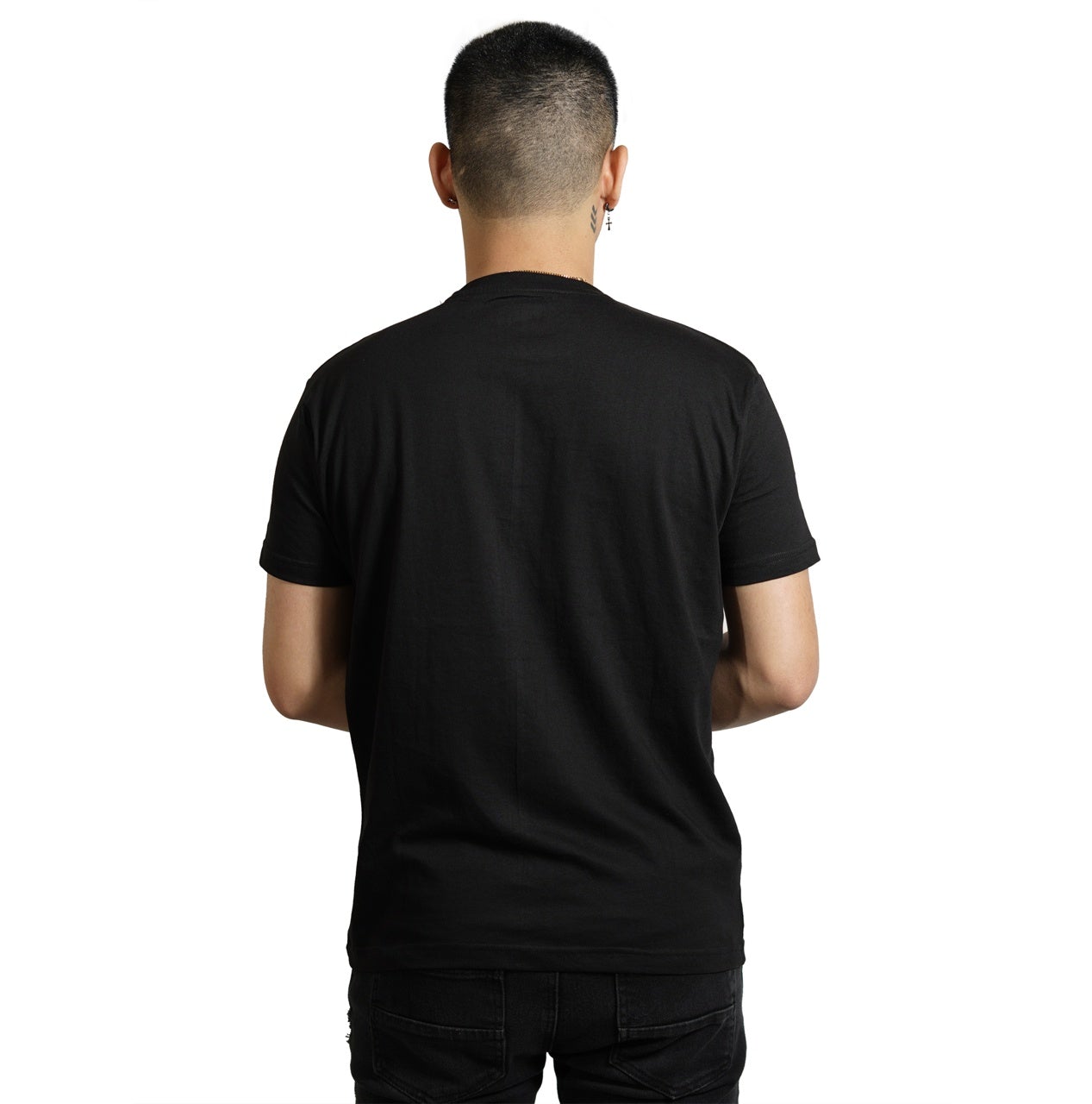 Black Crew Neck T-Shirt Shirts & Tops KEF CLOTHING 