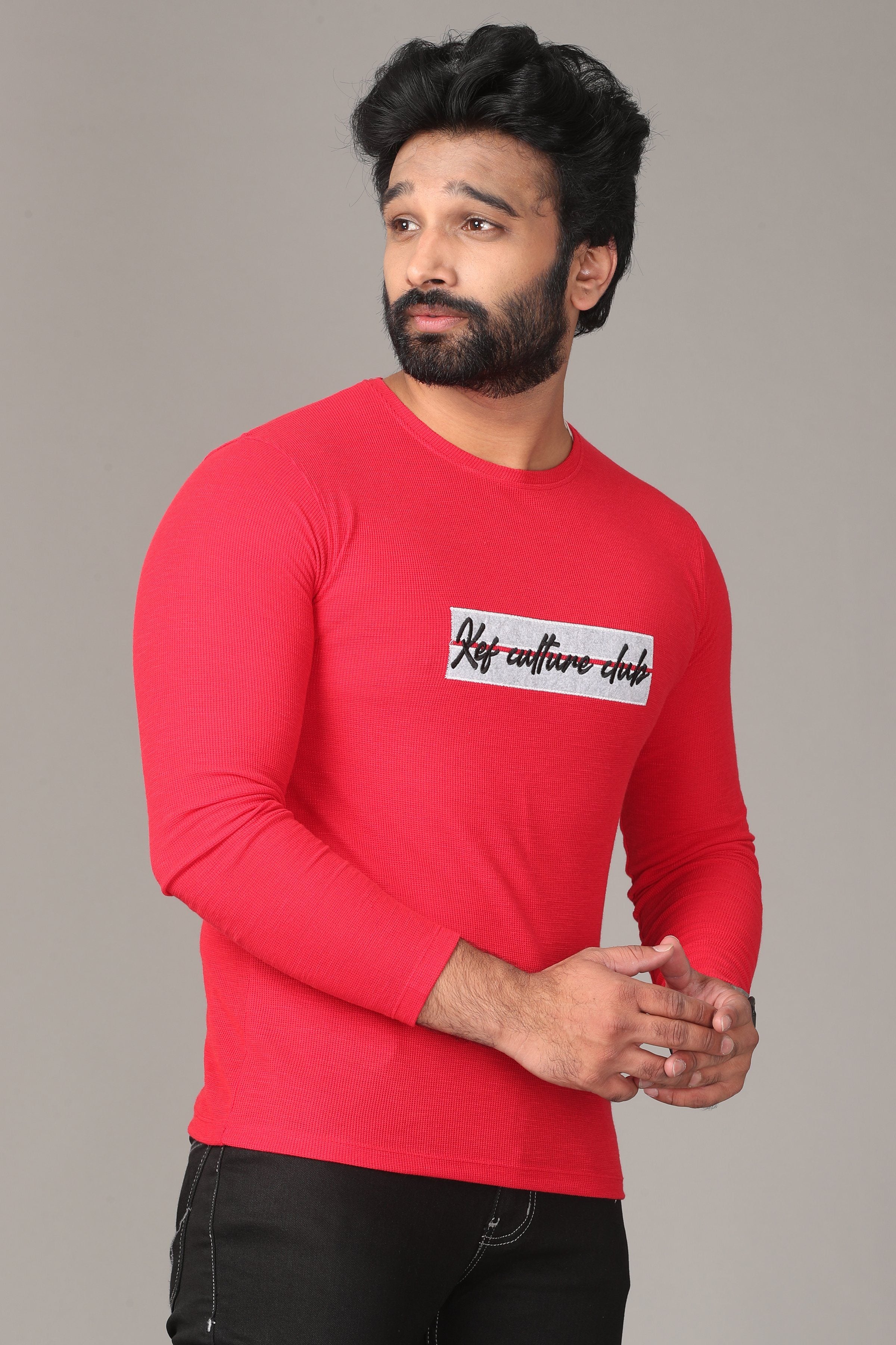 Bright Red Full Sleeve Sweater Sweater KEF 