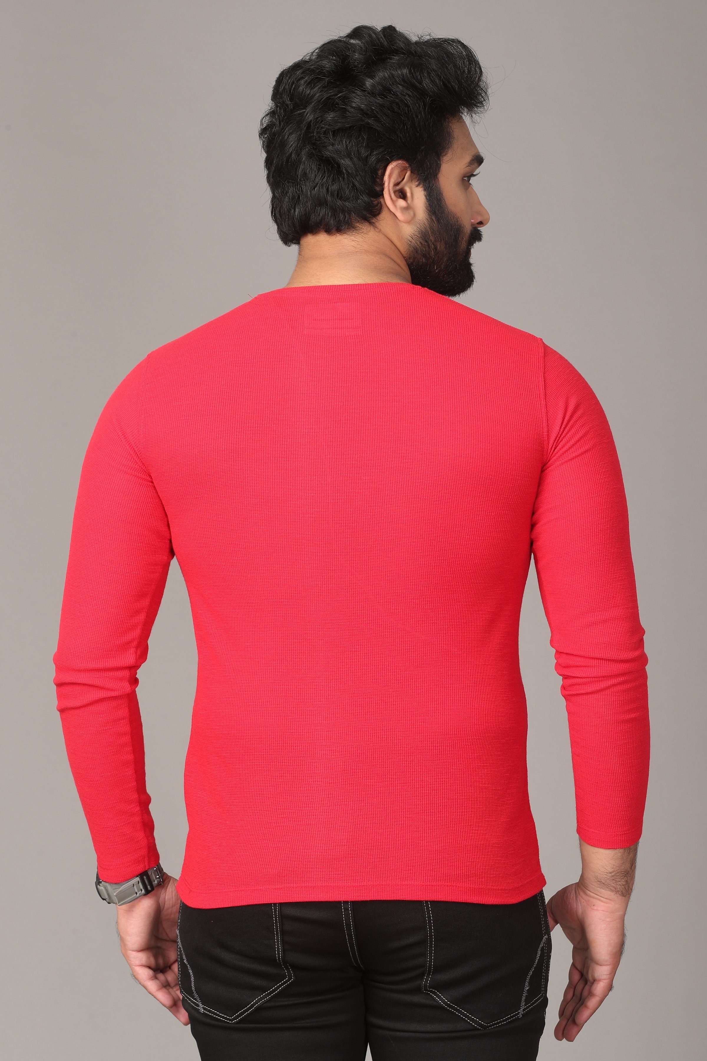 Bright Red Full Sleeve Sweater Sweater KEF 