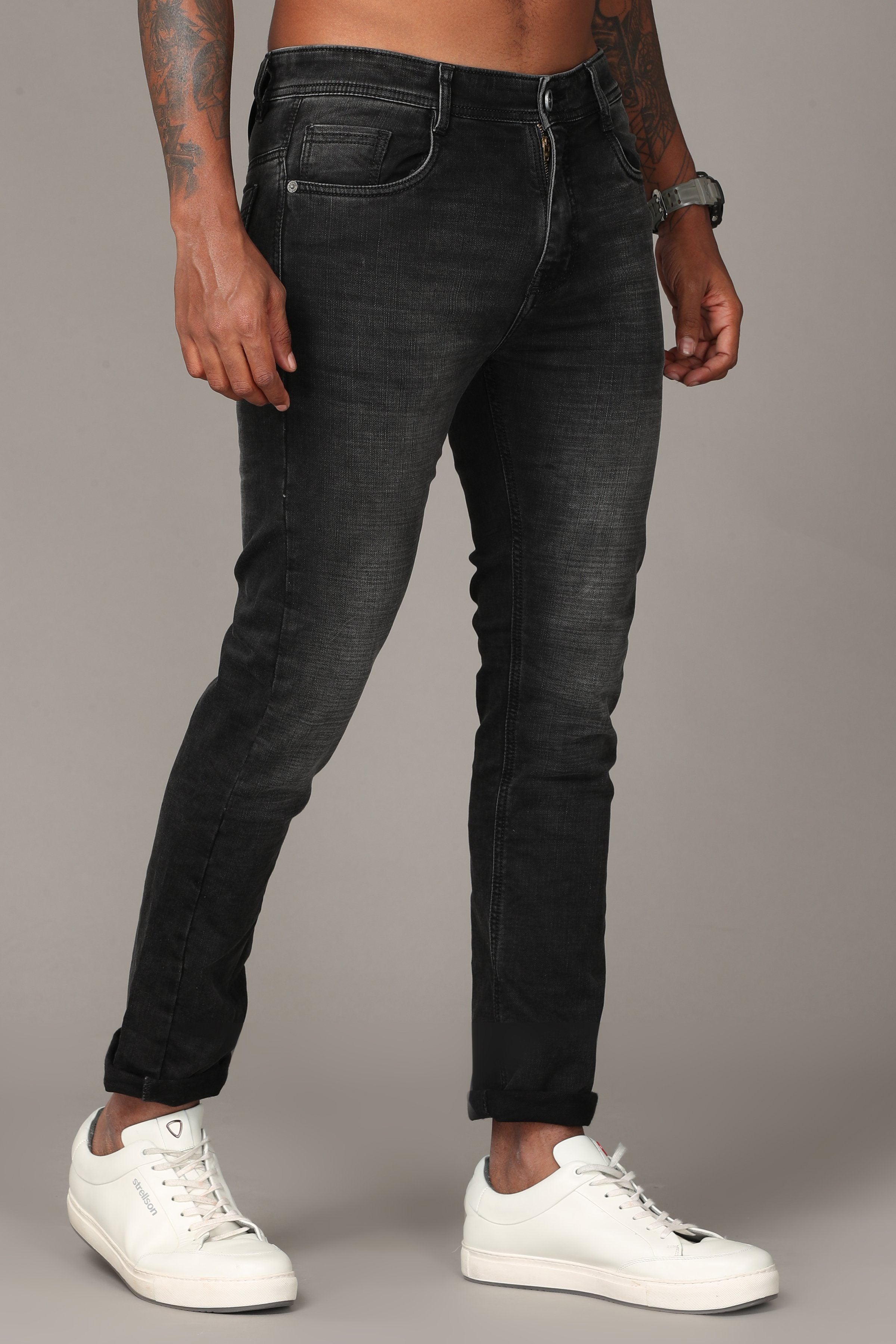 Spykar Jeans  Buy Spykar Carbon Black Cotton Loose Fit Regular Length Jeans  For Men renato Online  Nykaa Fashion