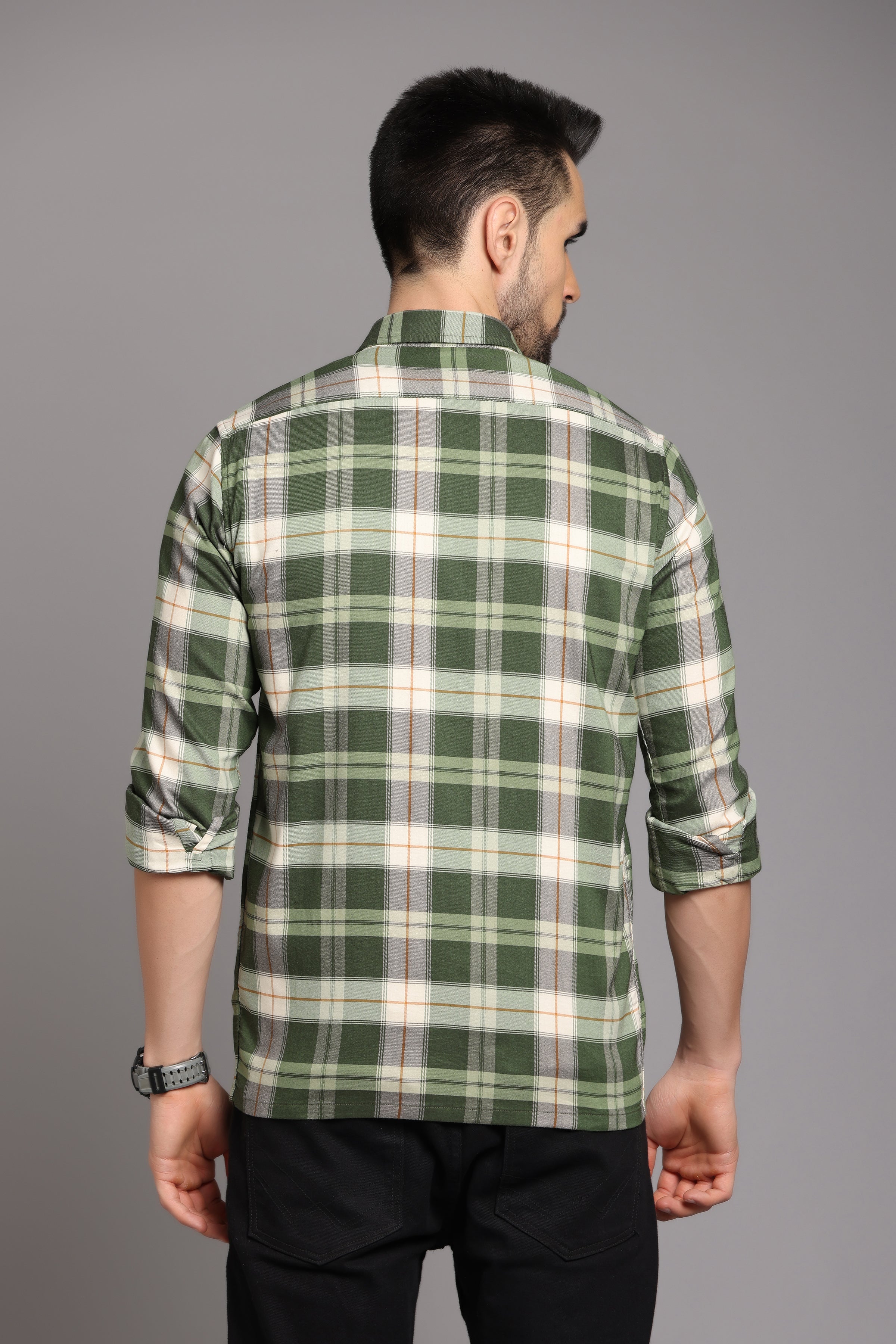 Green Check Full Sleeve Shirt Shirts KEF 