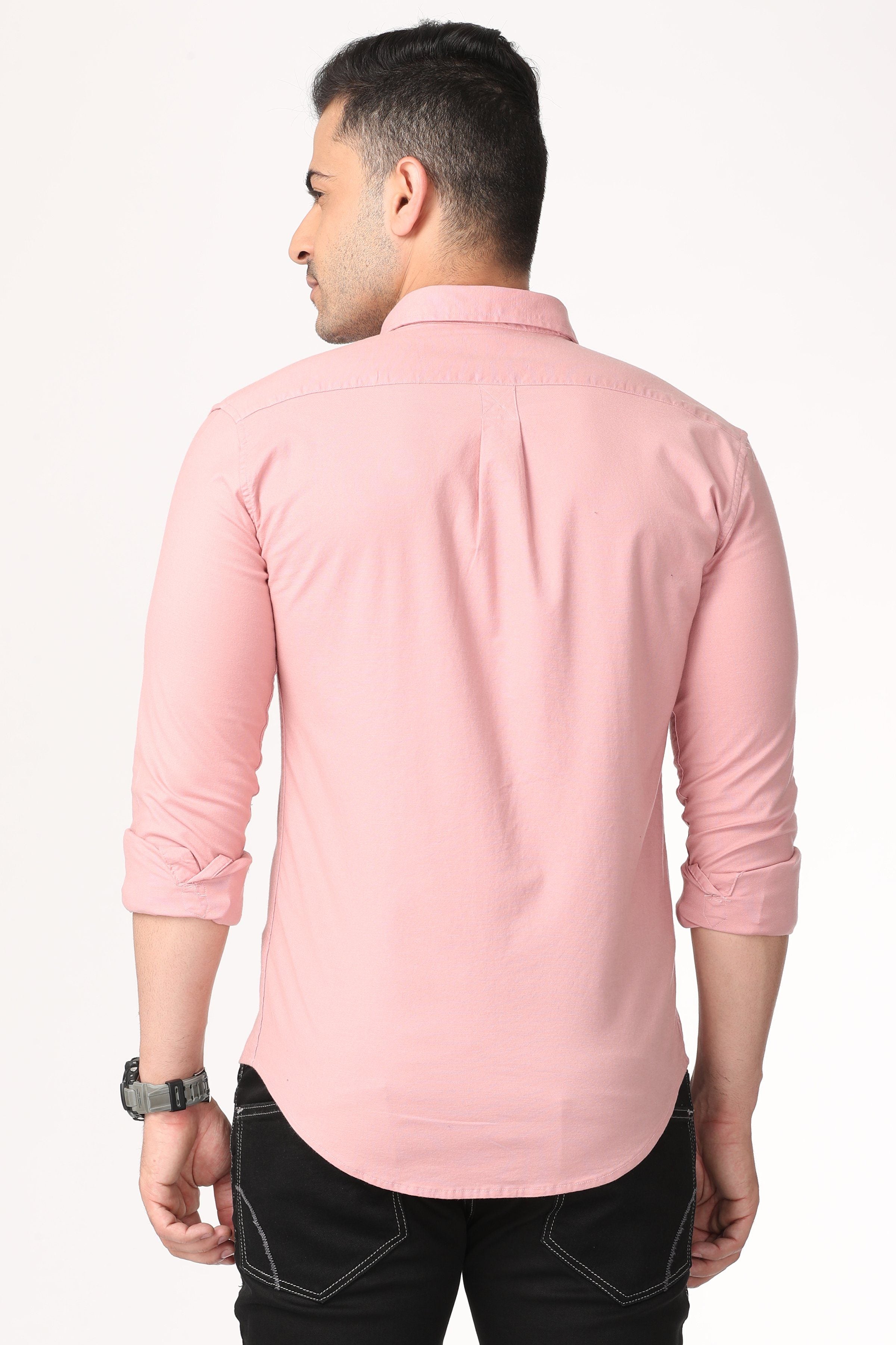 Light Rose Plain Shirt Shirts KEF 