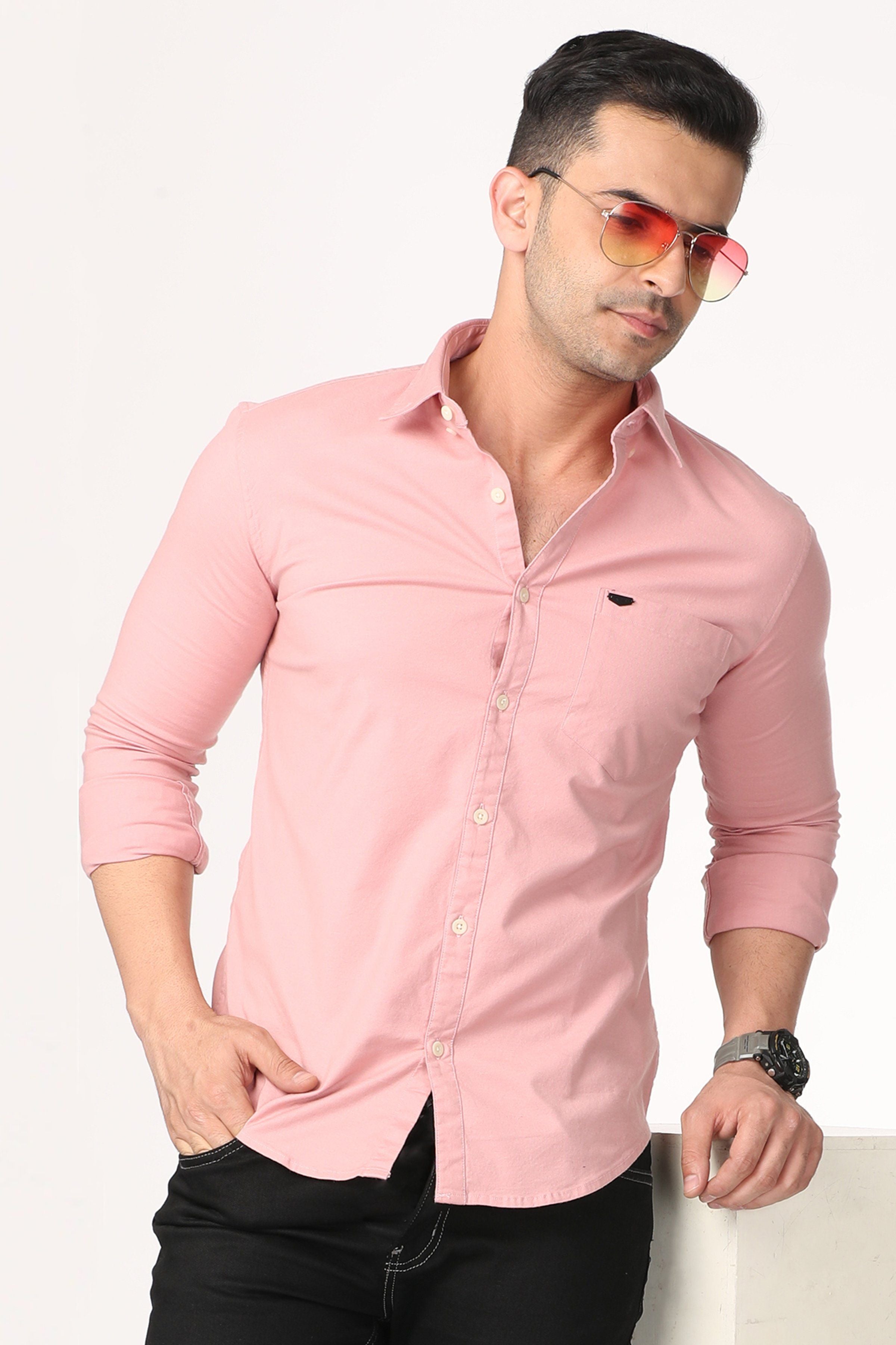 Light Rose Plain Shirt Shirts KEF S 