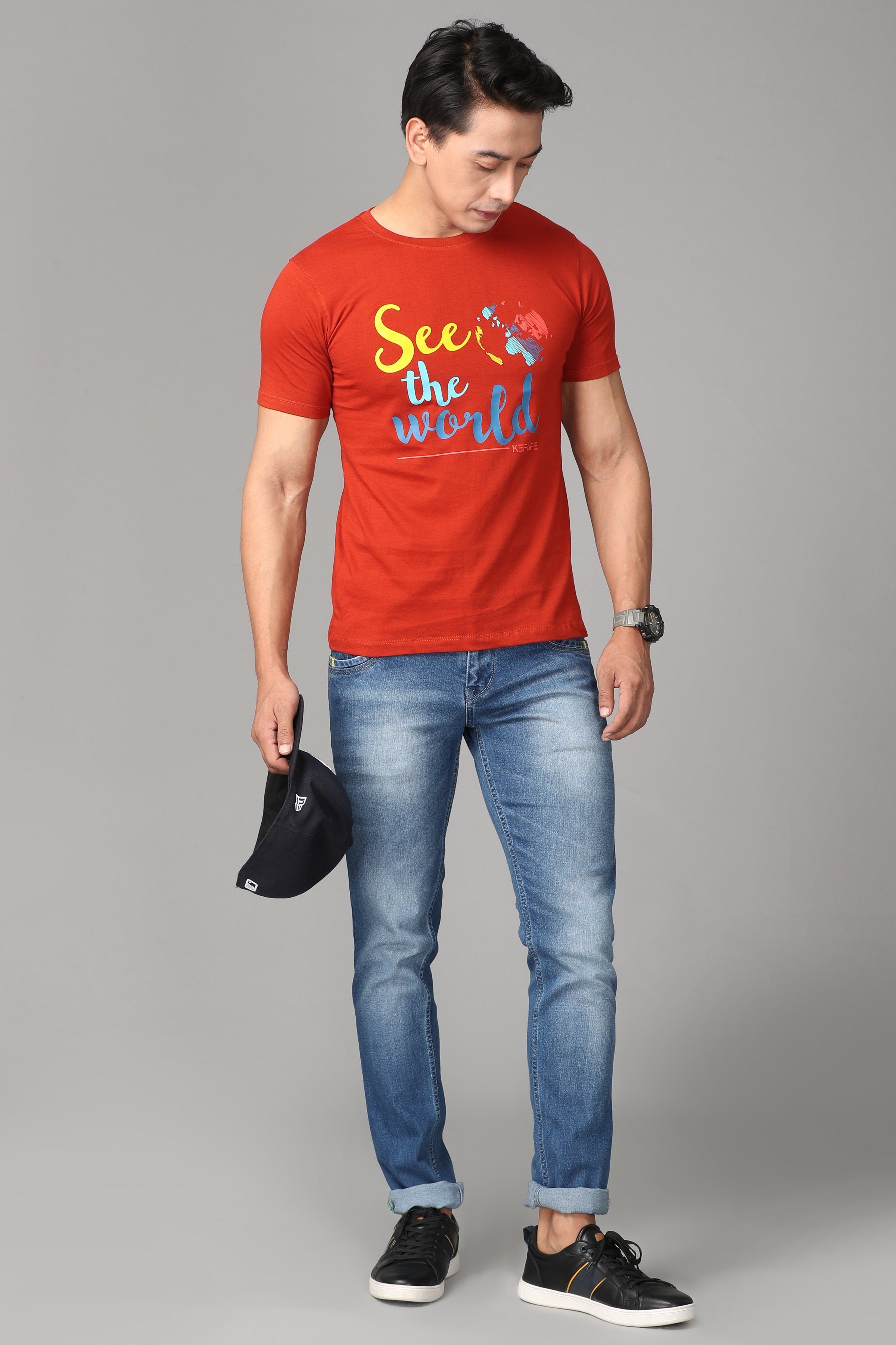 Travel Red T-Shirt T-Shirt KEF 