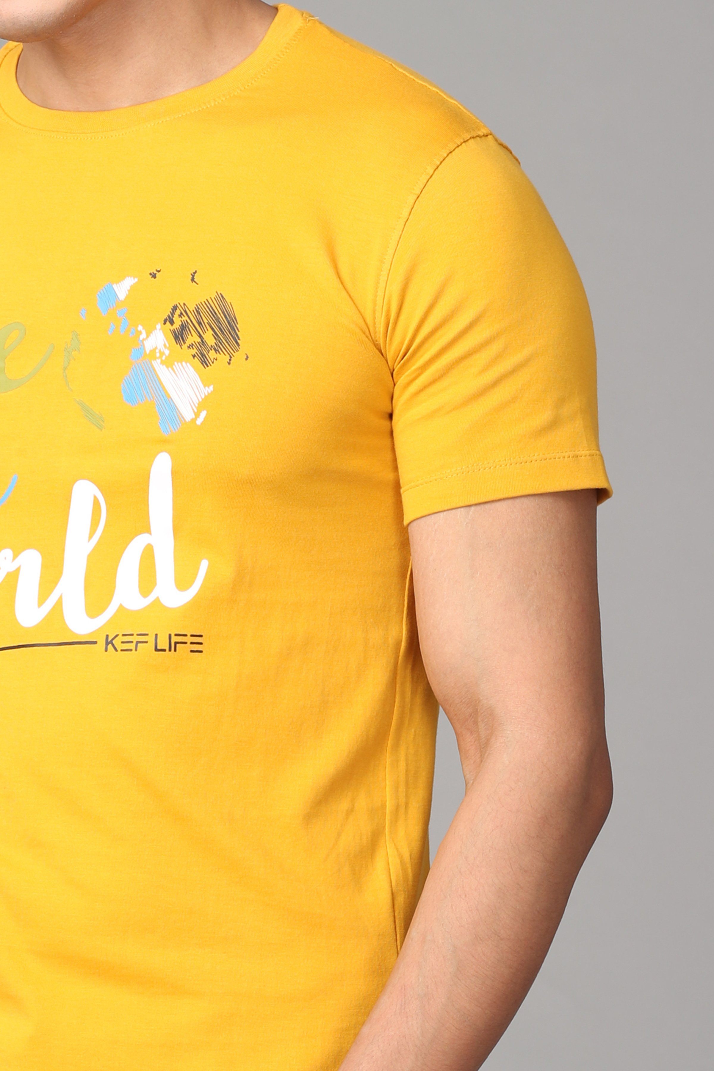 Travel Yellow T-Shirt T-Shirt KEF 